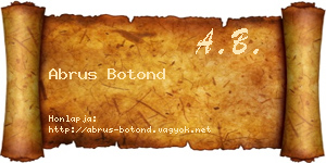 Abrus Botond névjegykártya